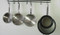 Optional potrail comes with 8 double sided pan hooks to hold up to 16 utensils or pot and pans