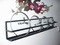 wall potrack, wall panrack, wall spicerack with straight steel front and black texture powder coat color. Wall plain steel front spicerack with many options such as, length, powder coat color options and front design.