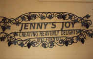 Custom Sign with scroll and Grape Veins