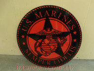Plasma Cut out Marine Semper Fi 2' x 2'