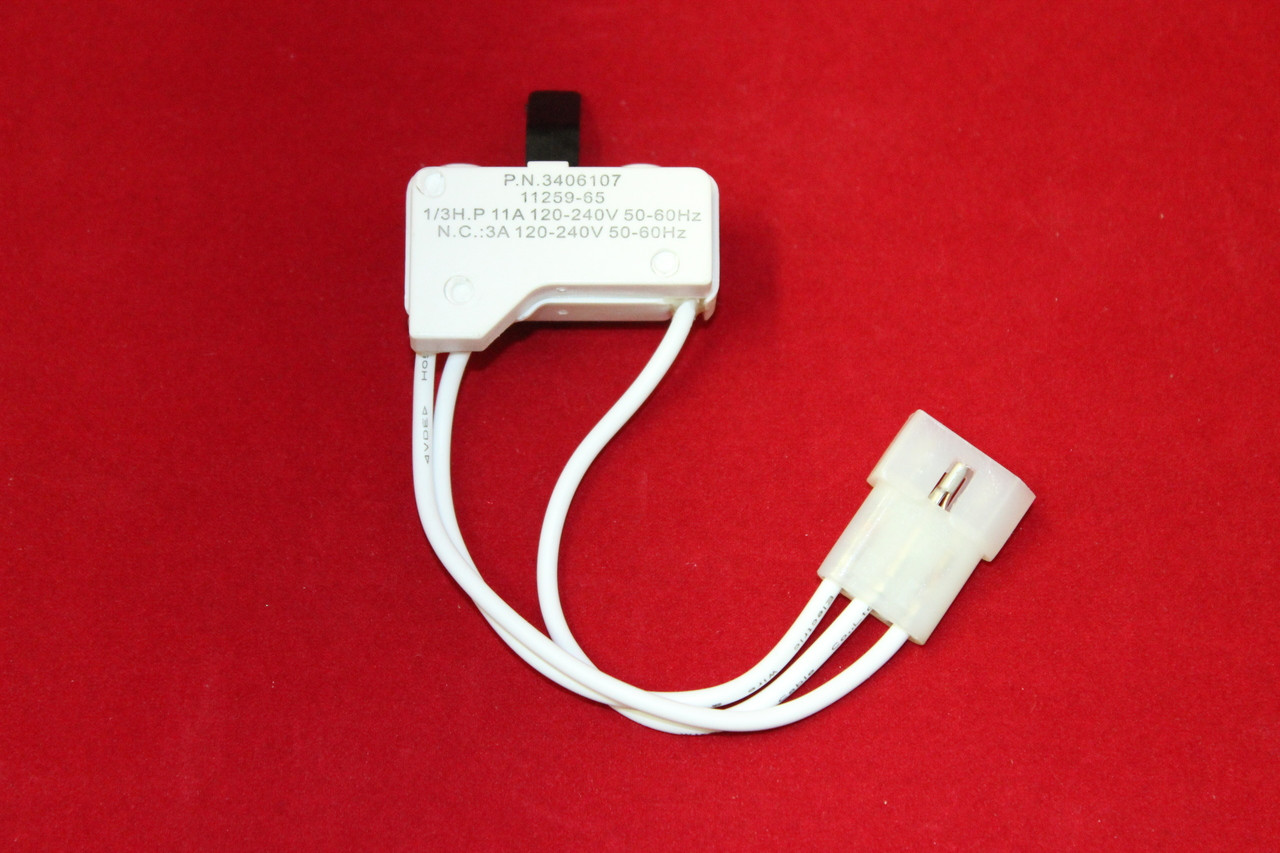 3406107 DRYER DOOR SWITCH FOR WHIRLPOOL KENMORE SEARS MAYTAG ROPER ESTATE