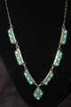 Native Square Turquoise Necklace EG signed