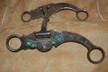 Steerhead Western Snaffle Shank Bit w Turquoise