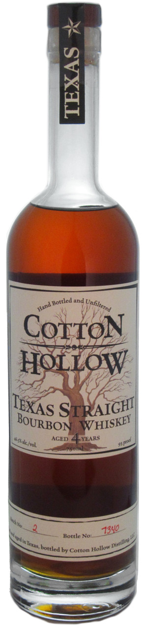 Cotton Hollow 4 Year Old Texas Straight Bourbon Whiskey The Whisky Shop