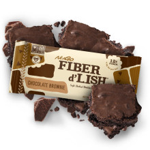 NuGO Fiber d'Lish Chocolate Brownie, 12g High Fiber, Vegan, 150 Calories, 1.6 Ounce (each)