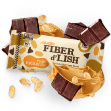 NuGO Fiber d'Lish Peanut Chocolate Chip, 12g High Fiber, Vegan, 150 Calories, 1.6 Ounce (each)