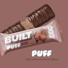BUILT Protein Bars, Brownie Batter Puff -  17g of Protein, Collagen, Brownie Batter Protein Bar with only 140 calories & 6g sugar, Gluten Free