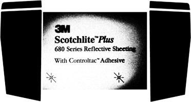 3M™ Scotchlite™ Removable Reflective Graphic Film with Comply™ Adhesive 680CR is a 7mil, retroreflective, flexible engineer-grade film designed to provide 24/7 visibility for branding and promoting safety. This film has an expected performance life of up to 9 years and has a removable, slideable, pressure activated adhesive and air release channels for easier installation. 3M™ MCS™ Warranty is available for this film. Recommended for commercial vehicles, rail & bus graphics, sign graphics and striping. Can be die cut into decals and shapes for specific areas of vehicles or walls. Shines through even when wet and at wide viewing angles.