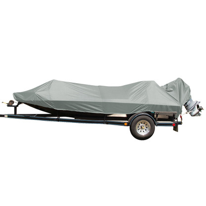Carver Performance Poly-Guard Styled-to-Fit Boat Cover f\/18.5 Jon Style Bass Boats - Shadow Grass