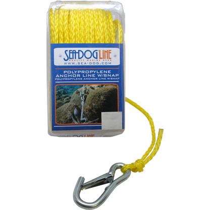 Sea-Dog Poly Pro Anchor Line w\/Snap - 1\/4" x 100 - Yellow