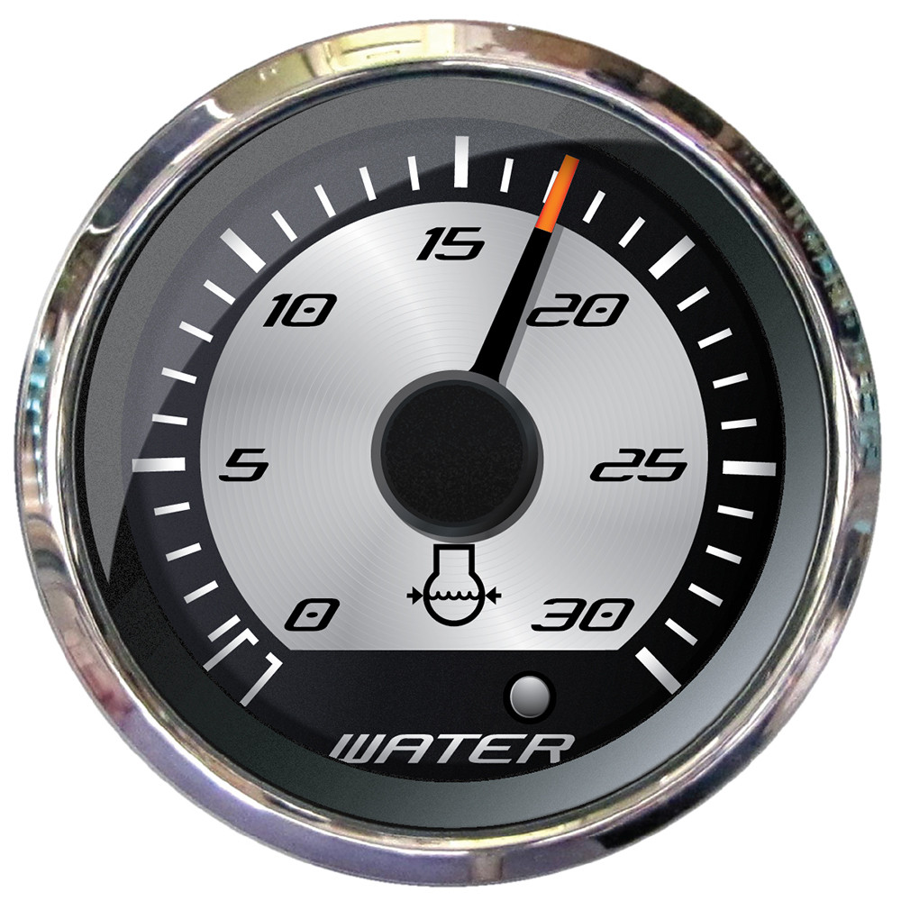 Faria Platinum 2" Water Pressure Gauge 30 PSI