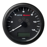 VDO Marine 4-1\/4" (110MM) ViewLine GPS Speedometer 0-12 KNOTS\/KMH\/MPH - 8 to 16V Black Dial  Bezel