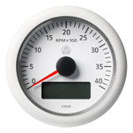 VDO Marine 3-3\/8" (85 mm) ViewLine Tachometer w\/Multi-Function Display - 0 to 4000 RPM - White Dial  Bezel