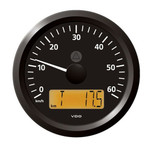 VDO Marine 3-3\/8" (85 mm) ViewLine Speedometer - 0 to 60 KMH - 12\/24V - Black Dial  Triangular Bezel