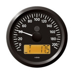 VDO Marine 3-3\/8" (85 mm) ViewLine Speedometer - 0 to 200 KMH - 12\/24V - Black Dial  Triangular Bezel