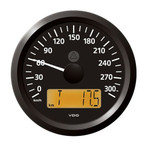 VDO Marine 3-3\/8" (85 mm) ViewLine Speedometer - 0 to 300 KMH - 12\/24V - Black Dial  Triangular Bezel