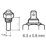 VDO Marine Engine Oil Temperature Sensor - Single Pole, Common Ground - 50-150C\/120-300F - 6\/24V - M14 x 1.5 Thread