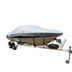 Carver Flex-Fit PRO Polyester Size 3 Boat Cover f\/Fish  Ski Boats I\/O or O\/B  Wide Bass Boats - Grey