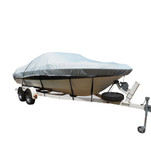 Carver Flex-Fit PRO Polyester Size 5 Boat Cover f\/V-Hull Runabouts I\/O or O\/B - Grey