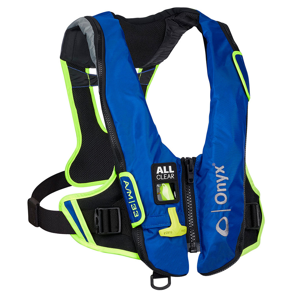 Onyx Impulse A/M33 All Clear Auto/Manual Inflatable Life Jacket Blue