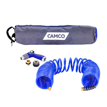 Camco 40 Coiled Hose  Spray Nozzle Kit