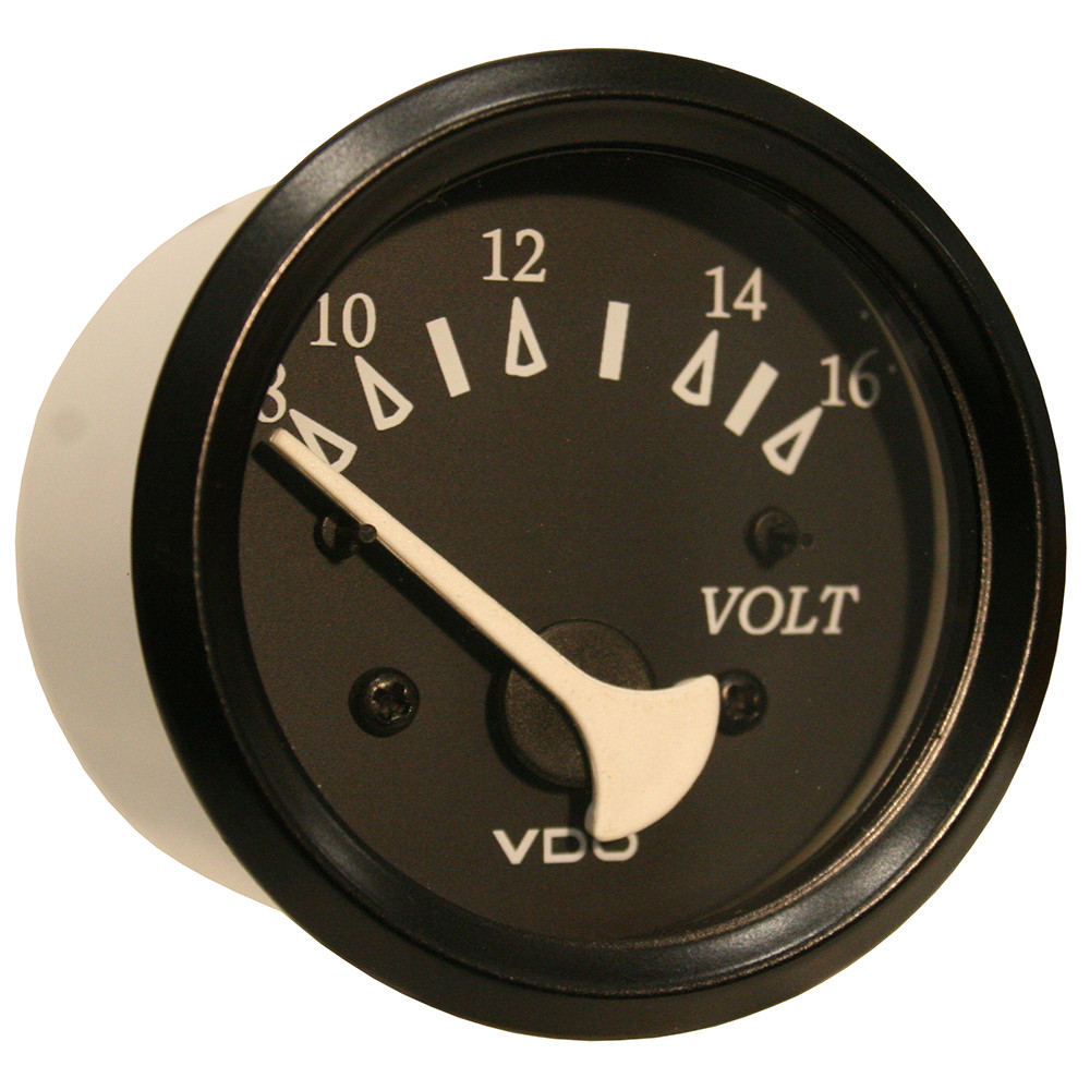 VDO Cockpit Marine 52mm (21/16") Voltmeter Black Dial/Bezel