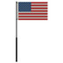 Mate Series Flag Pole - 36" w\/USA Flag