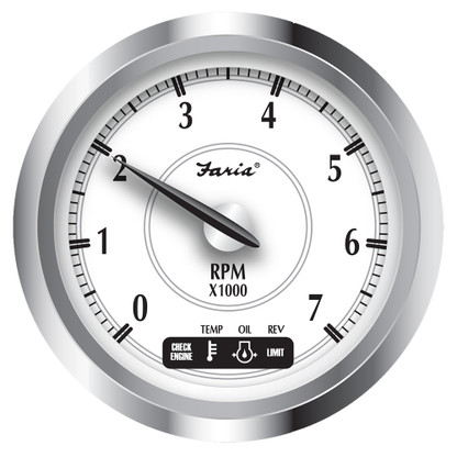 Faria Newport SS 4" Tachometer w\/System Check Indicator f\/Suzuki Gas Outboard - 0 to 7000 RPM