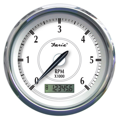 Faria Newport SS 4" Tachometer w\/Hourmeter f\/Gas Outboard - 7000 RPM