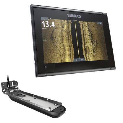 Simrad GO9 XSE Chartplotter\/Fishfinder w\/Active Imaging 3-in-1 Transom Mount Transducer  C-MAP Discover Chart