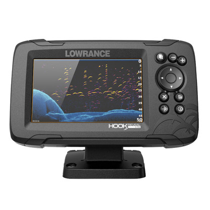 Lowrance HOOK Reveal 5 Combo w\/SplitShot Transom Mount  C-MAP Contour+ Card