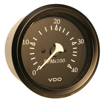 VDO Cockpit Marine 85MM (3-3\/8") Diesel Tachometer - 4000 RPM - Black Dial\/Bezel