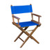 Whitecap Directors Chair w\/Blue Seat Covers - Teak