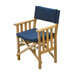 Whitecap Directors Chair II w\/Navy Cushion - Teak
