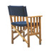 Whitecap Directors Chair II w\/Navy Cushion - Teak