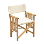 Whitecap Directors Chair II w\/Cream Cushion - Teak