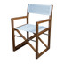 Whitecap Directors Chair w\/White Batyline Fabric - Teak