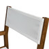 Whitecap Directors Chair w\/White Batyline Fabric - Teak