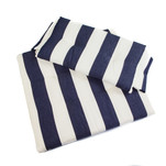 Whitecap Seat Cushion Set f\/Directors Chair - Navy  White Stripes