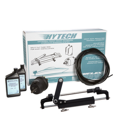 Uflex HYTECH 1.1 Front Mount OB System up to 175HP - Includes UP20 FM Helm, 2qts of Oil, UC95-OBF Cylinder  40 Tubing