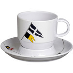 Marine Business Melamine Tea Cup  Plate Breakfast Set - REGATA - Set of 6