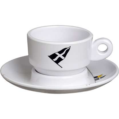 Marine Business Melamine Espresso Cup  Plate Set - REGATA - Set of 6