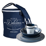 Marine Business Melamine Tableware Set  Basket - SAILOR SOUL - Set of 24