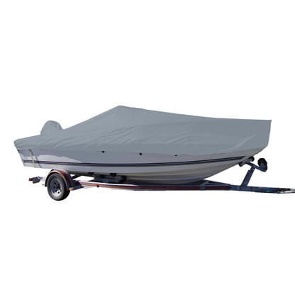 Carver Sun-DURA Styled-to-Fit Boat Cover f\/19.5 V-Hull Center Console Fishing Boat - Grey