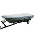 Carver Poly-Flex II Wide Series Styled-to-Fit Boat Cover f\/13.5 V-Hull Fishing Boats Without Motor - Grey