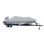 Carver Sun-DURA Extra Wide Series Styled-to-Fit Boat Cover f\/18.5 Aluminum Modified V Jon Boats - Grey