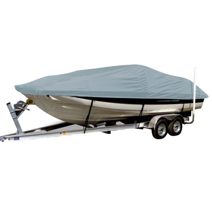 Carver Sun-DURA Styled-to-Fit Boat Cover f\/19.5 Sterndrive Deck Boats w\/Low Rails - Grey