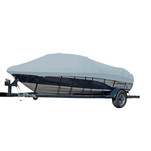 Carver Sun-DURA Styled-to-Fit Boat Cover f\/16.5 Sterndrive V-Hull Runabout Boats (Including Eurostyle) w\/Windshield and Hand\/Bow Rails - Grey