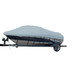Carver Sun-DURA Styled-to-Fit Boat Cover f\/18.5 Sterndrive V-Hull Runabout Boats (Including Eurostyle) w\/Windshield  Hand\/Bow Rails - Grey