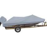 Carver Sun-DURA Styled-to-Fit Boat Cover f\/18.5 Wide Style Bass Boats - Grey